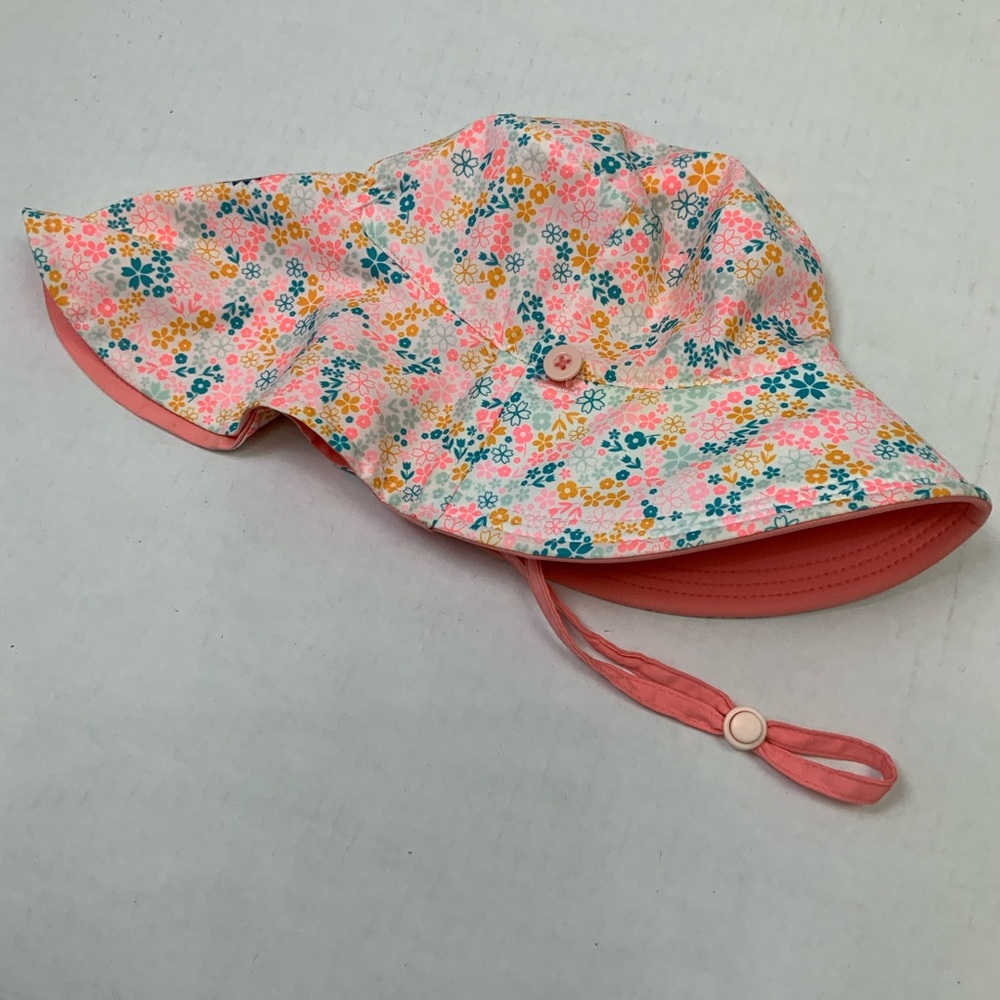 Nabaiji Decathlon Kids Girls XS 3-5 Years Reversible Floral UPF 50+ Bucket Hat